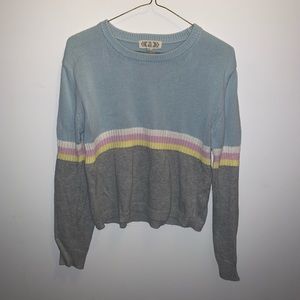 Blue & Gray Striped Sweater